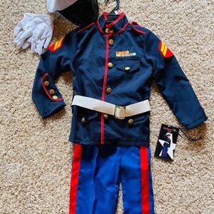 Marine Dress Blue Uniform Costume